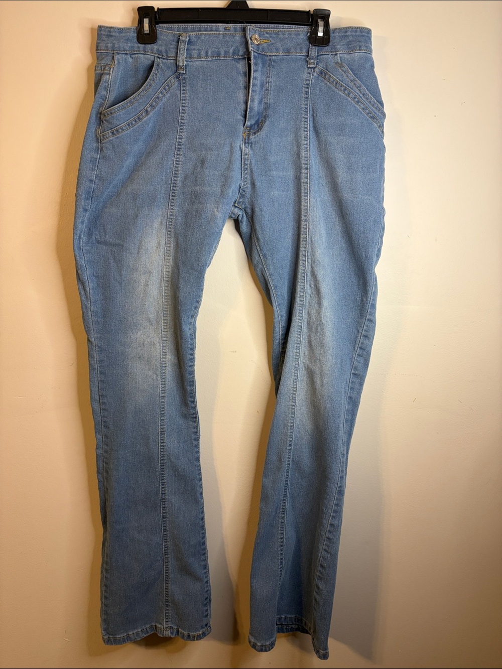 Unbranded Women’s Light Wash Center Seam Jeans Size XL GUC #26